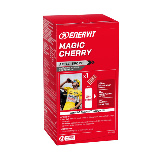 Enervit Magic cherry - Regeneracijski napitek; 10 vrečk x 9g - Višnja