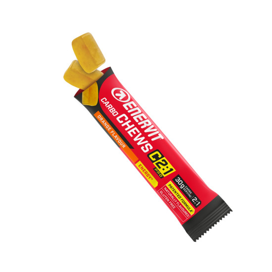 ENERVIT C2:1PRO – Energijski gumijasti bomboni CARBO CHEWS; 34 g – Pomaranča