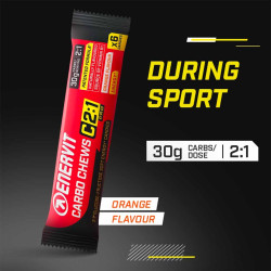 ENERVIT C2:1PRO – Energijski gumijasti bomboni CARBO CHEWS; 34 g – Pomaranča