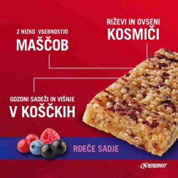 ENERVIT Sport – Energijska ploščica Competition; 30 g – Rdeče sadje