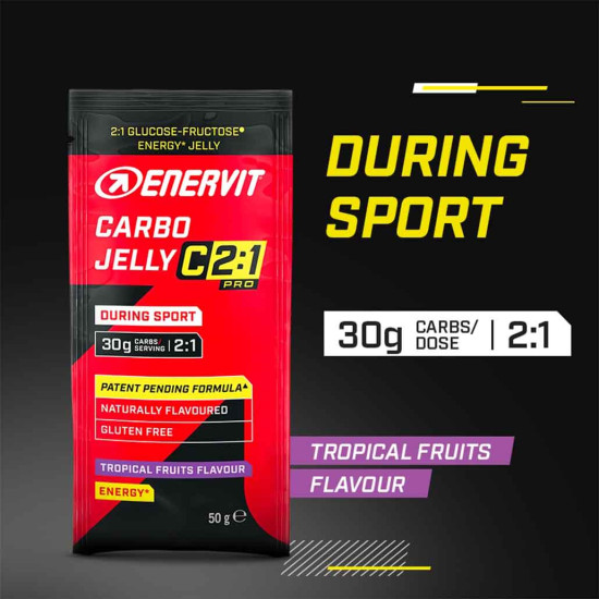 ENERVIT C2:1PRO – Energijski žele CARBO JELLY; 50 g – Tropsko sadje